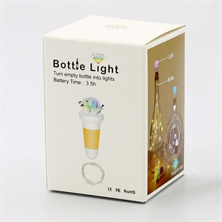 Flaskeprop med multifarvet lys - USB opladning